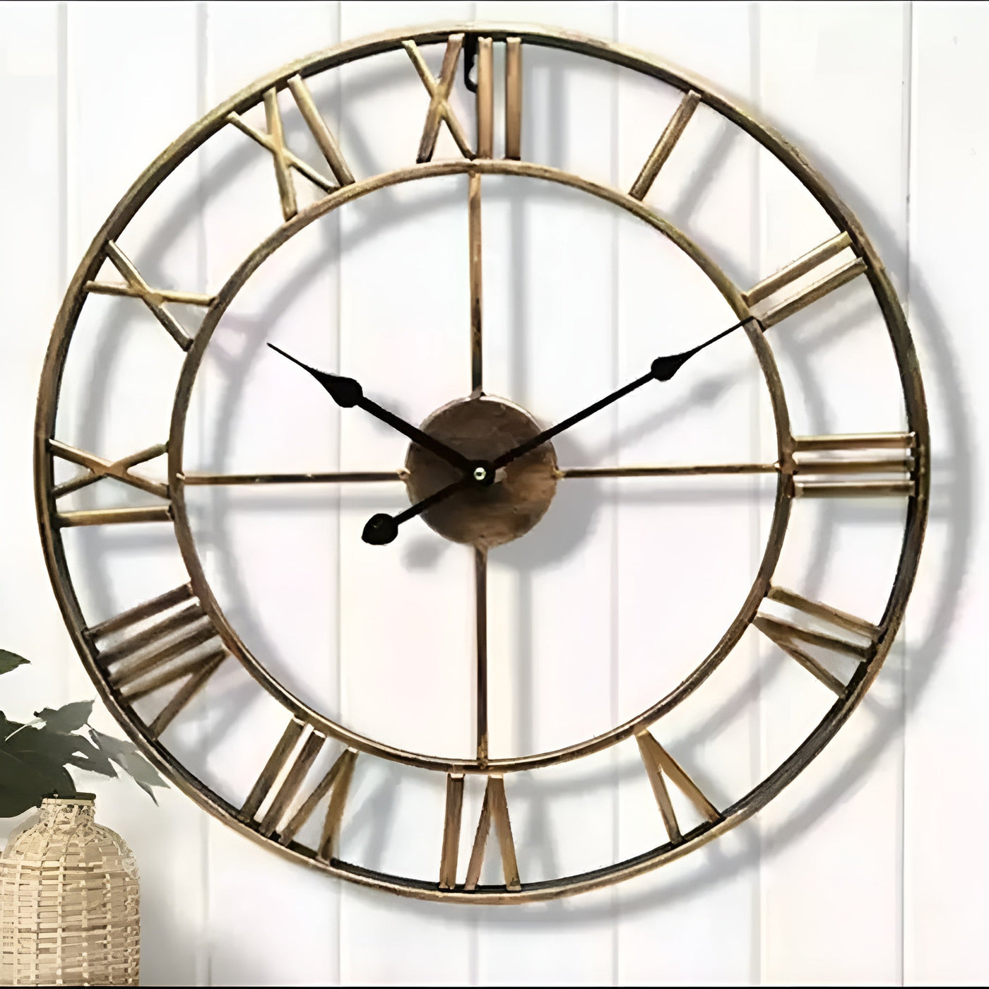 MetalFrame Clock – Moderne 3D Große Wanduhr