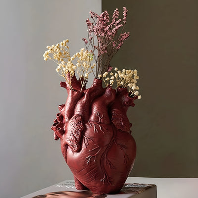 HeartBloom Vase - Anatomische Harz-Herz-Vase