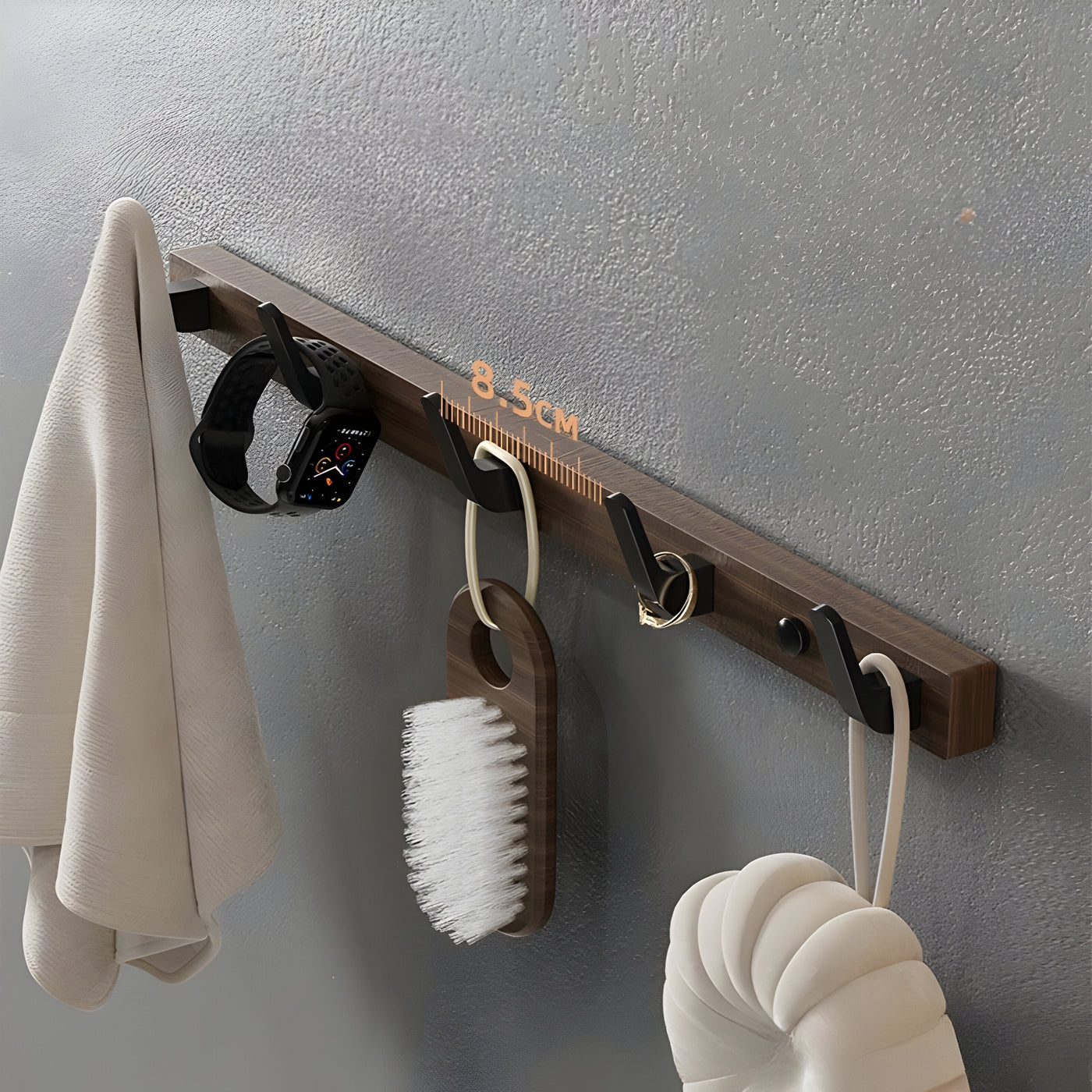 WalnutWisp Hook – Walnuss Holz Wandhaken