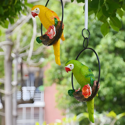 ParrotWhisper Dekor - Dekorative Papagei Baum Statue zum Hängen