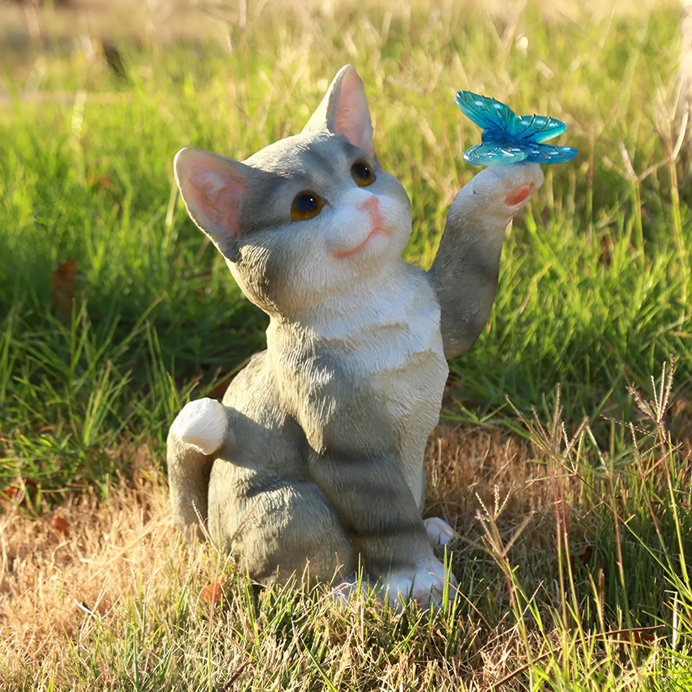 SolarPaws Light - Dekorative Katze Solar LED-Figur Licht