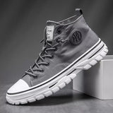Trendy Urban Canvas Sneakers für Herren - Viktor in Grau