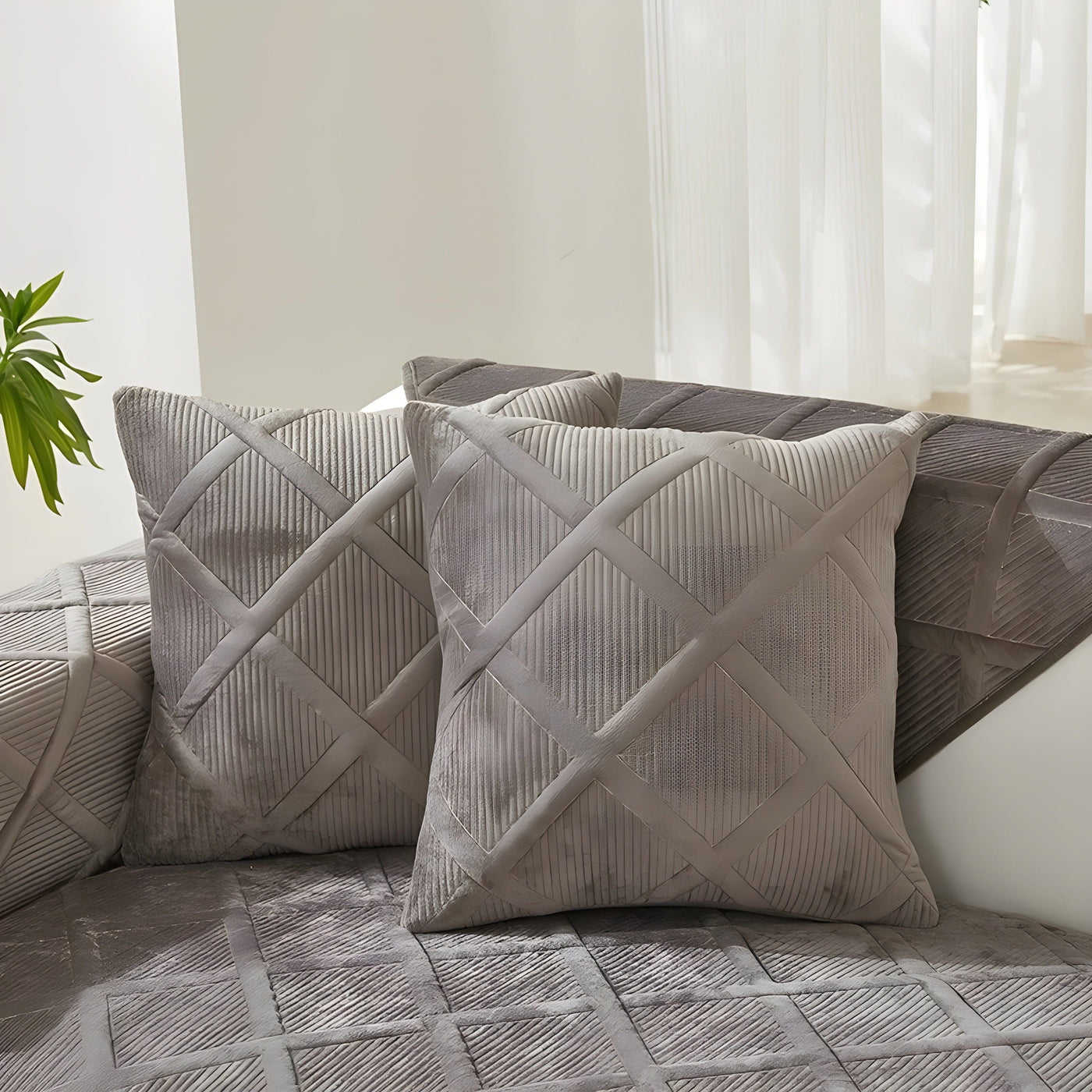 CorduroyComfort Cover - Lässiger, Rutschfester Samt-Sofa-Bezug