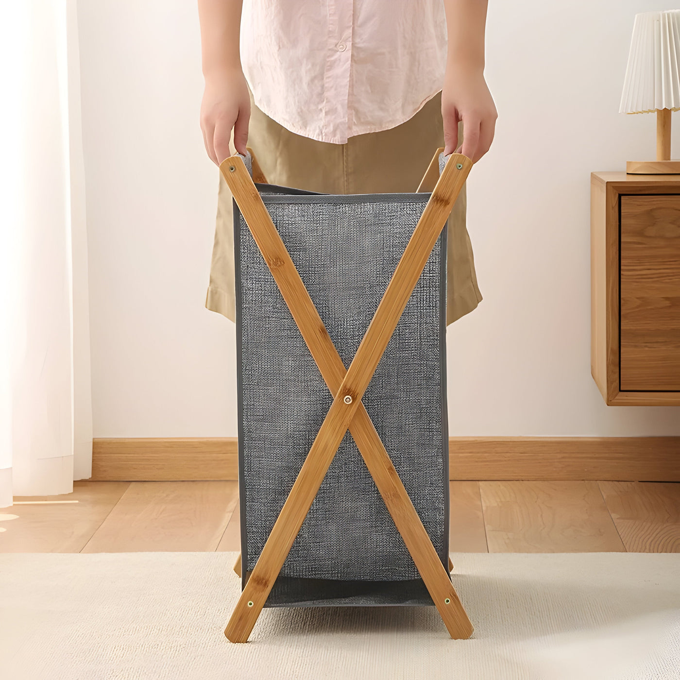 SereniBin Korb – Japanischer Wäschekorb aus Holz