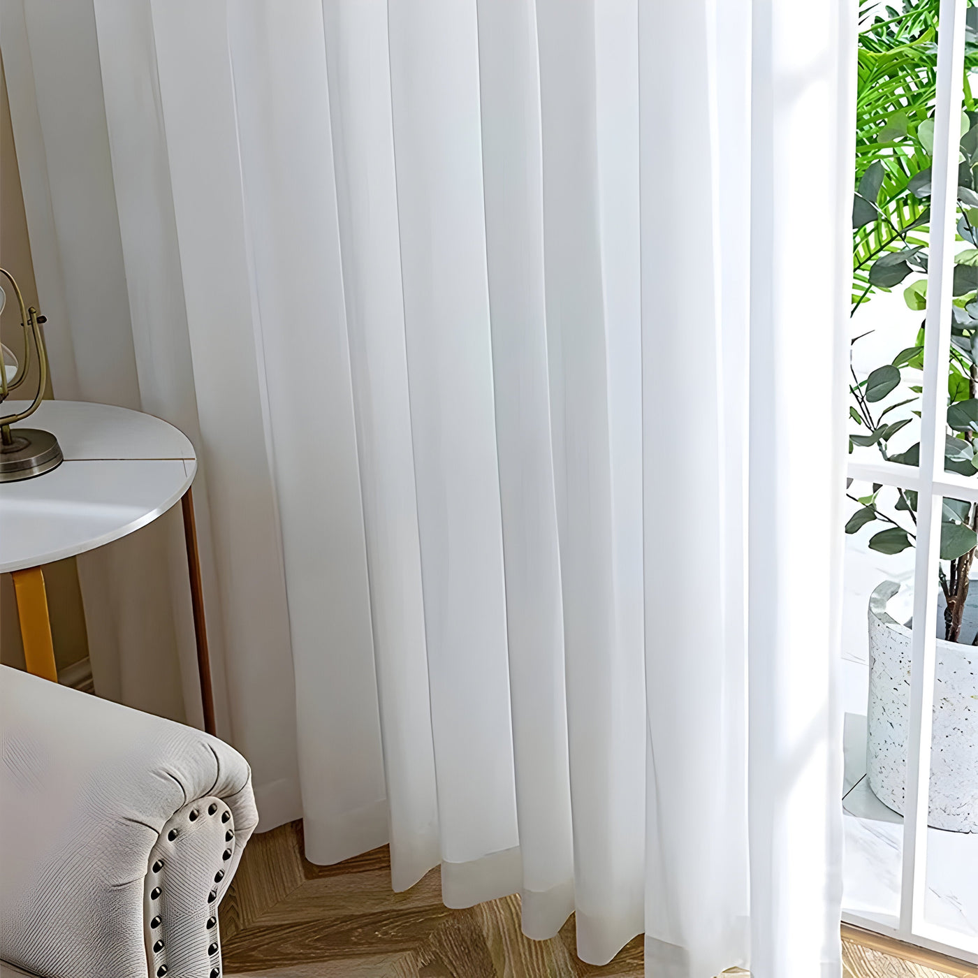 LuxeVeil Curtain - Luxury Dickes Garn Chiffon Vorhänge
