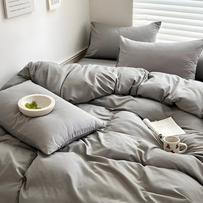 CloudHaven - Einfarbige Baumwolle Bettwäsche-Set