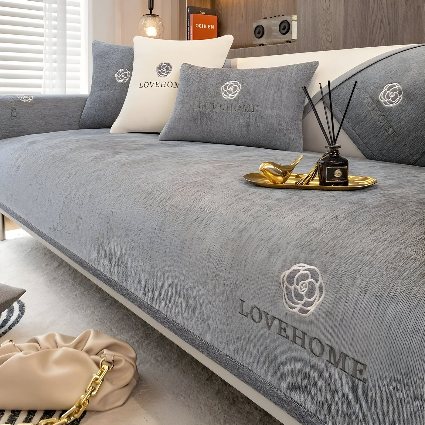 LuxeWrap Sofabezug - Moderner, Rutschfester Sofakissenschutz