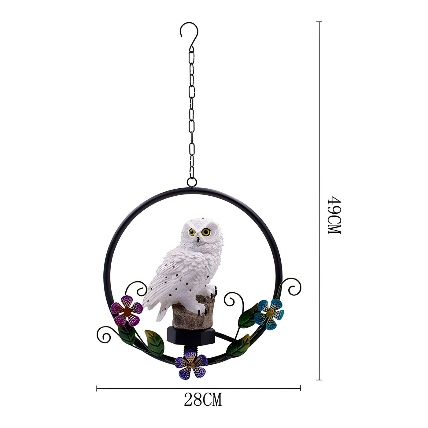 LumiOwl Light - Solarbetriebene Hängende Eulenleuchte