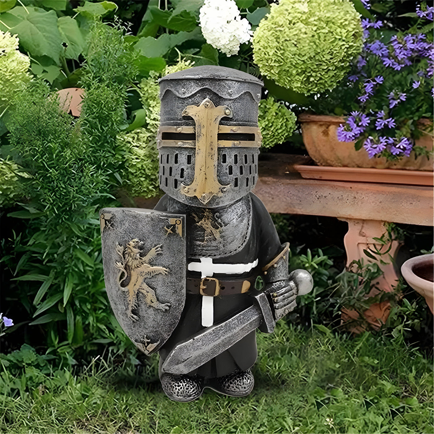 NobleKnight Statue - Miniatur-Ritter Garten Statue