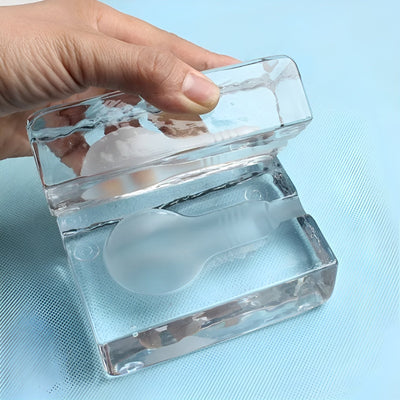 IceLuxe Light – Minimalistische Eiswürfel-LED-Glaslampe