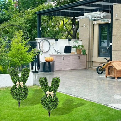 BunnyBloom Decor – Grüner Osterhasen-Topiary-Baum