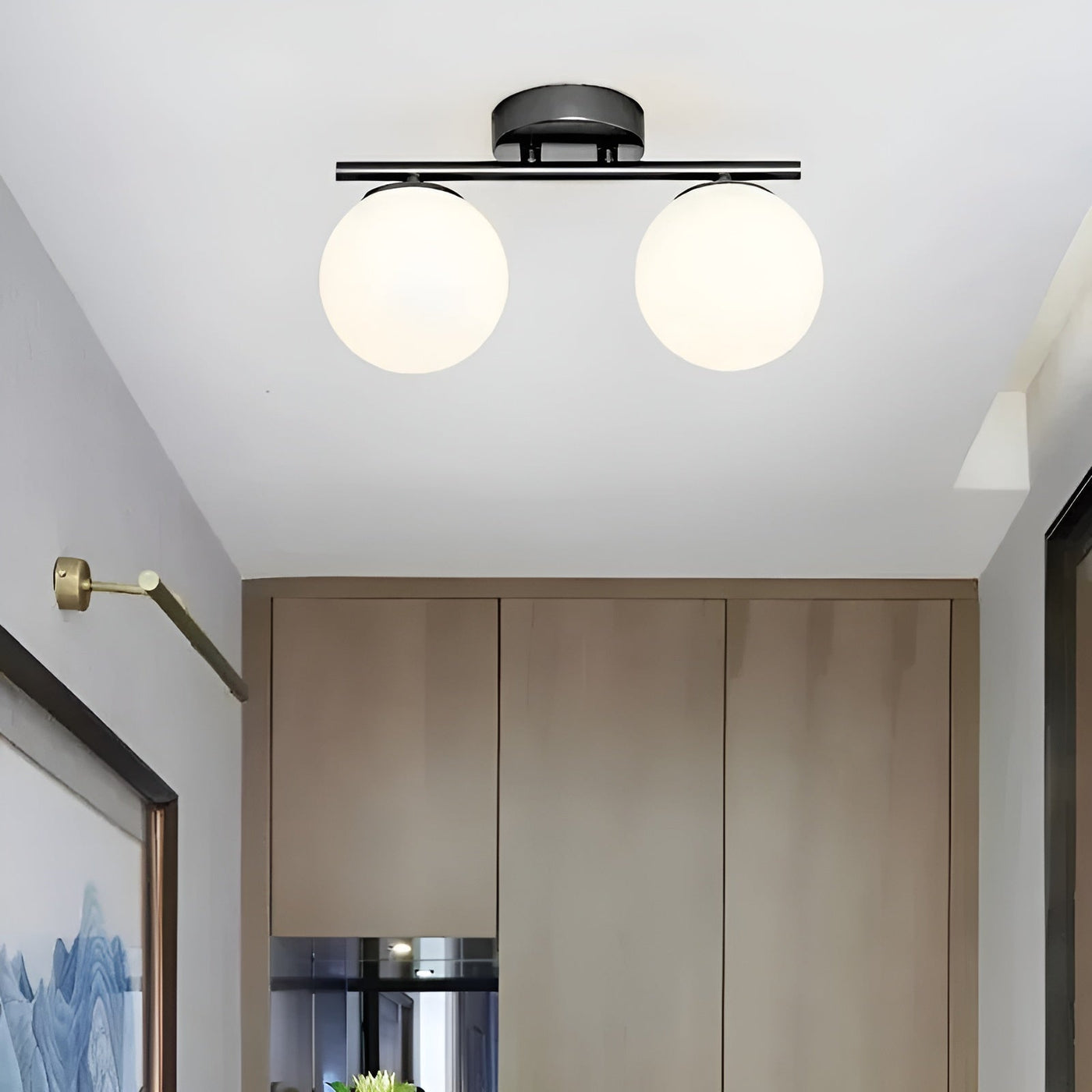 IronCharm Light - Nordische LED-Glas-Deckenleuchte