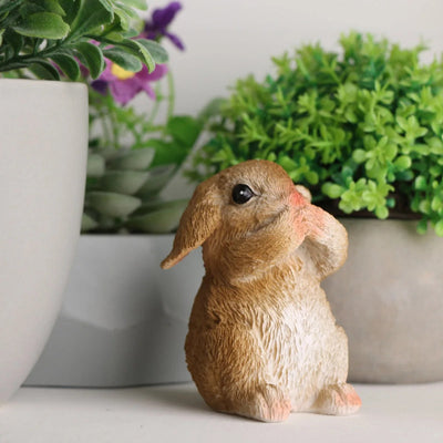 HushBunny Figur - Dekoratives Kaninchen-Set aus Harz