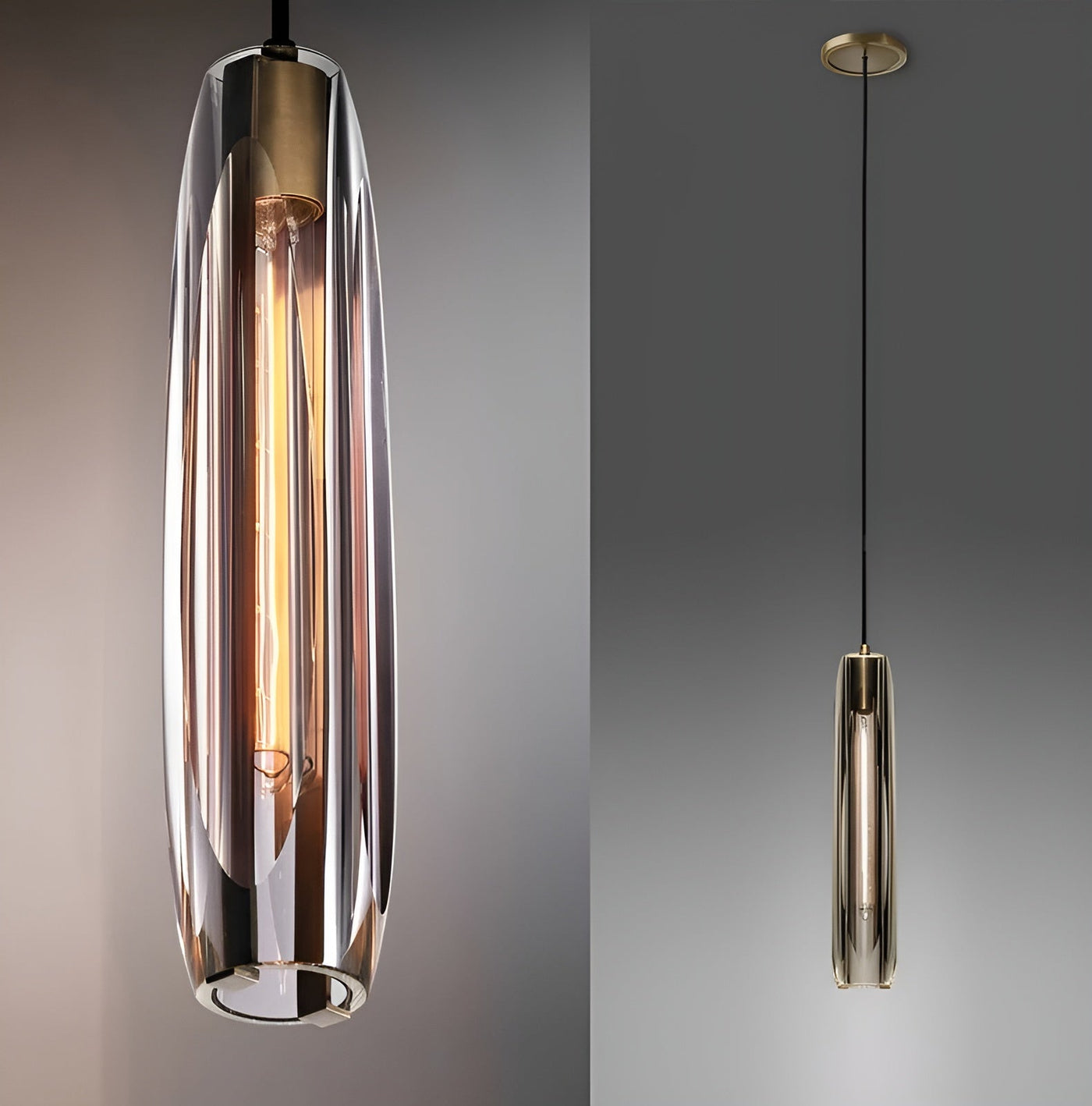OpulentMesh Light - Moderne Kupfer-Mesh-Kristallglas-Hängeleuchte