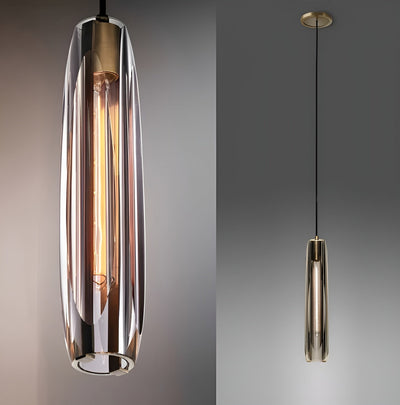 OpulentMesh Light - Moderne Kupfer-Mesh-Kristallglas-Hängeleuchte