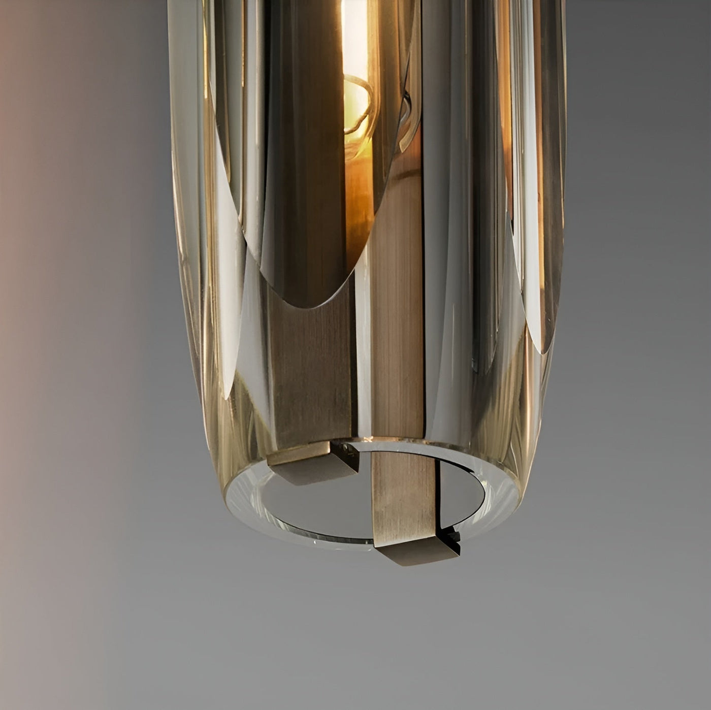 OpulentMesh Light - Moderne Kupfer-Mesh-Kristallglas-Hängeleuchte