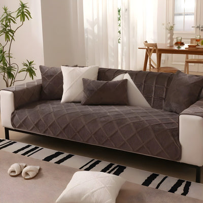 CorduroyComfort Cover - Lässiger, Rutschfester Samt-Sofa-Bezug