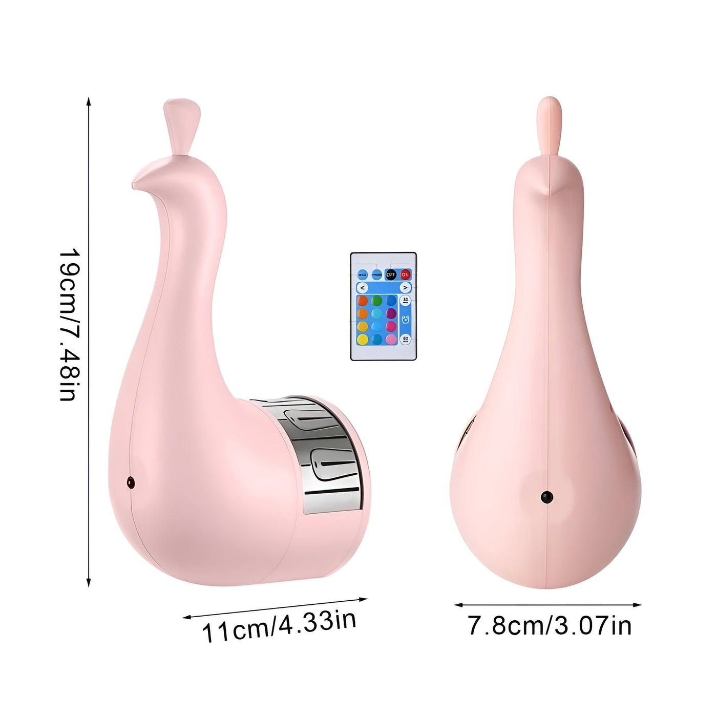 GlowFeather Light - Elegante Pfauen-Projektions-LED-Lampe