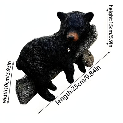 BearWhisper Skulptur – Wandmontierte Bärenschläfer Gartenstatue