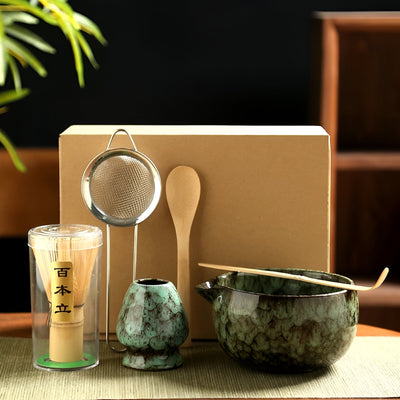 MatchaHarmony Set – 6-teiliges japanisches Matcha-Tee-Werkzeugset