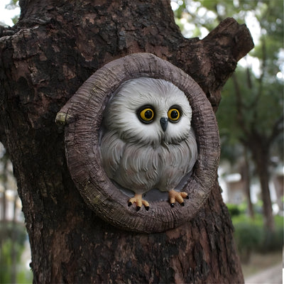MysticOwl Ornament – Dekorative Eulenstatue aus Kunstharz