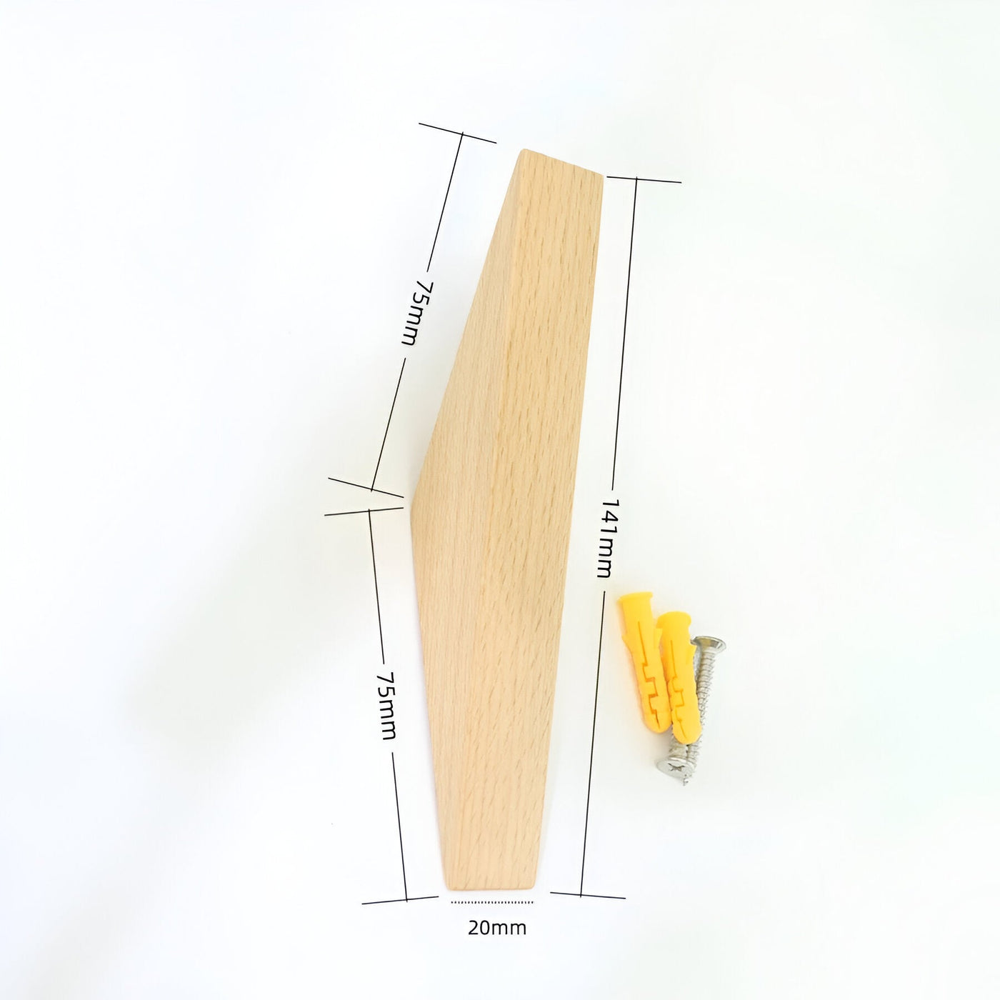 NatureHold Hooks - Wandmontage Kleiderhaken aus Holz