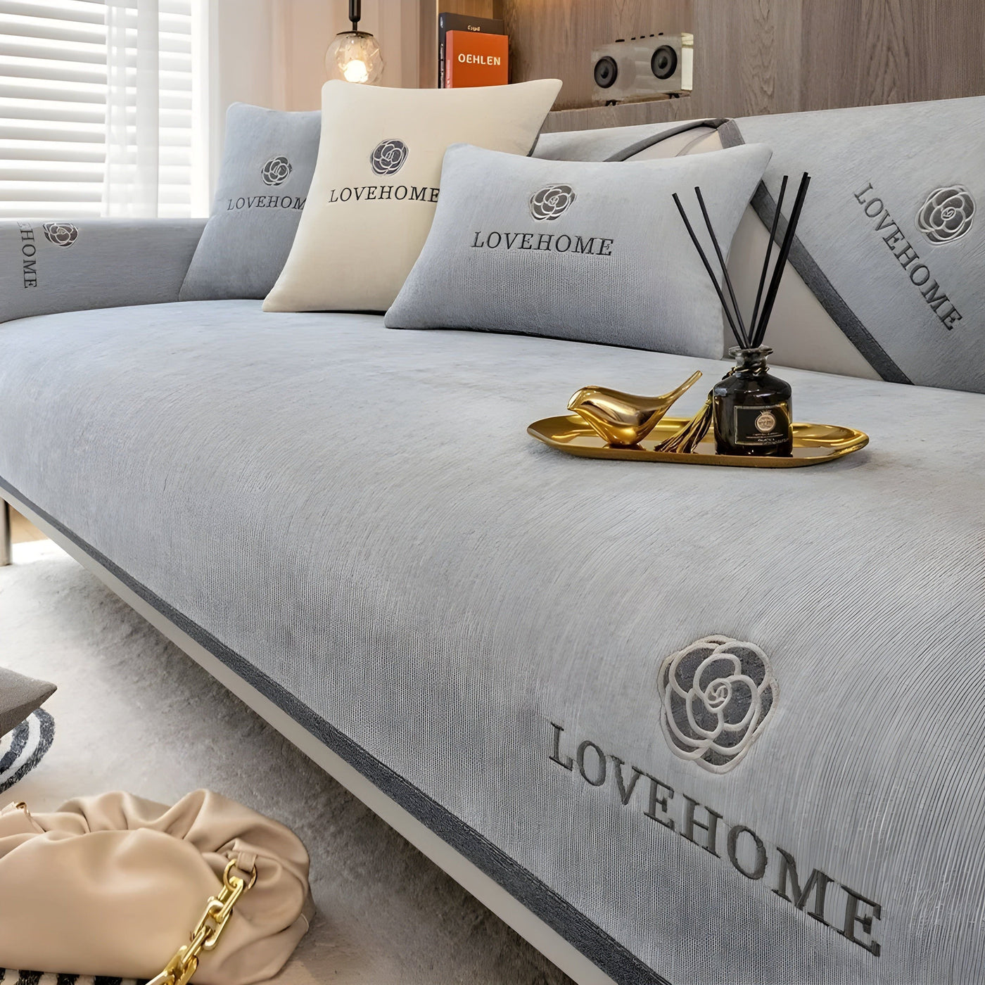 LuxeWrap Sofabezug - Moderner, Rutschfester Sofakissenschutz