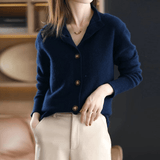 Lara | Damen Leichte Strickjacke im Casual-Stil in Marineblau