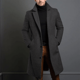 Mantel Herren Lang Slim Fit in Grau