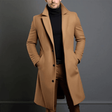Mantel Herren Lang Slim Fit in Khaki