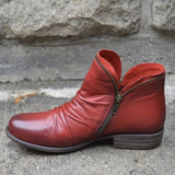 Marissa | Damen Orthopädische Winter Stiefeletten Mit Reißverschluss in Rot
