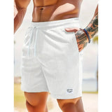 Maximilian | Herren Badeshorts mit Kordelzug in Weiß