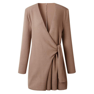 Mercedes - Wollstrickjacke mit V-Ausschnitt