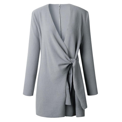 Mercedes - Wollstrickjacke mit V-Ausschnitt
