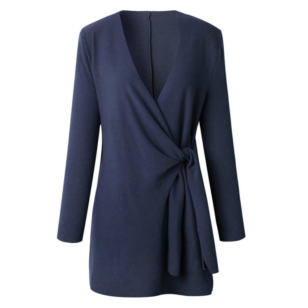 Mercedes - Wollstrickjacke mit V-Ausschnitt