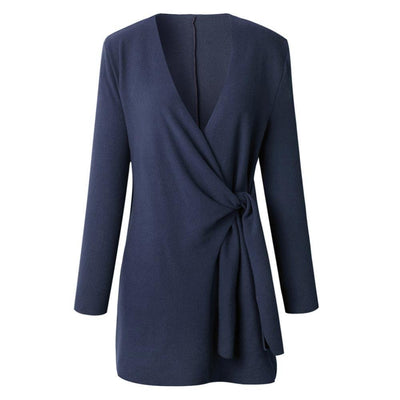Mercedes - Wollstrickjacke mit V-Ausschnitt