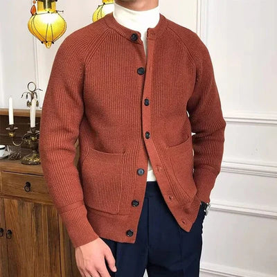 MANFRED - VINTAGE KNOPFSTRICKJACKE