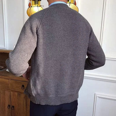 MANFRED - VINTAGE KNOPFSTRICKJACKE