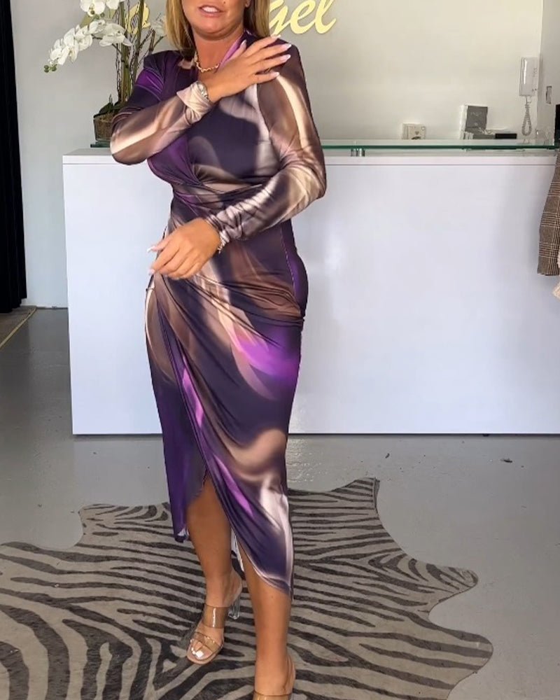 Alise V-Ausschnitt Midikleid