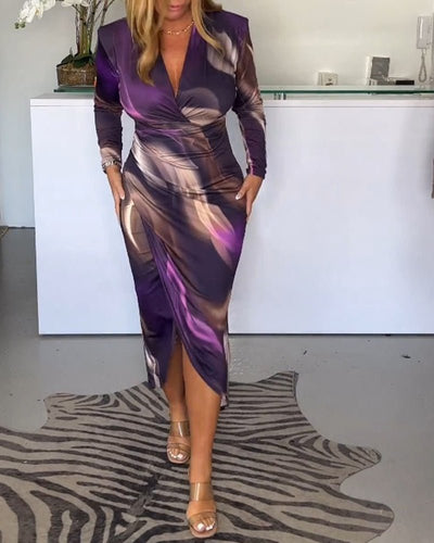 Alise V-Ausschnitt Midikleid