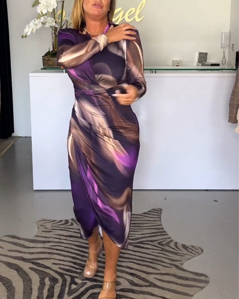 Alise V-Ausschnitt Midikleid