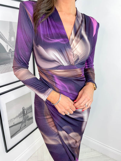 Alise V-Ausschnitt Midikleid