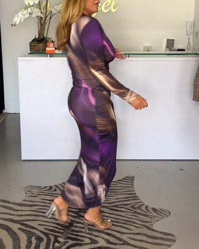 Alise V-Ausschnitt Midikleid