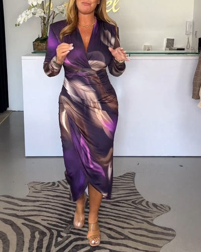 Alise V-Ausschnitt Midikleid