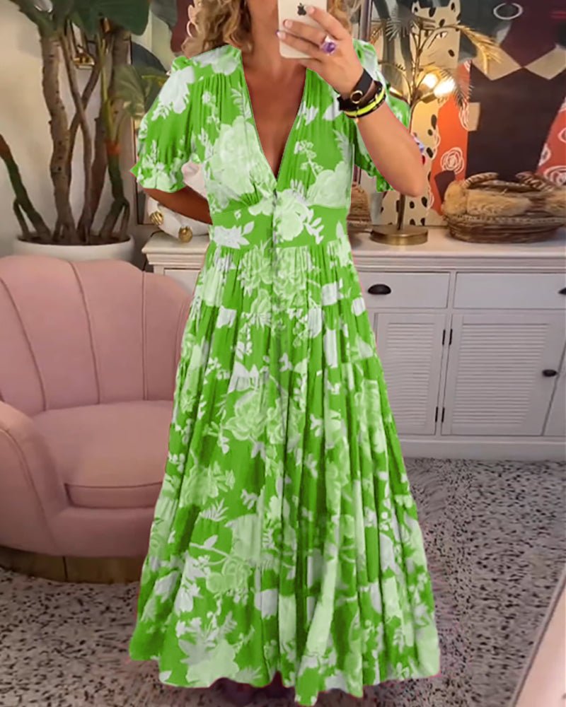Anni Blumen A-Linien Kleid