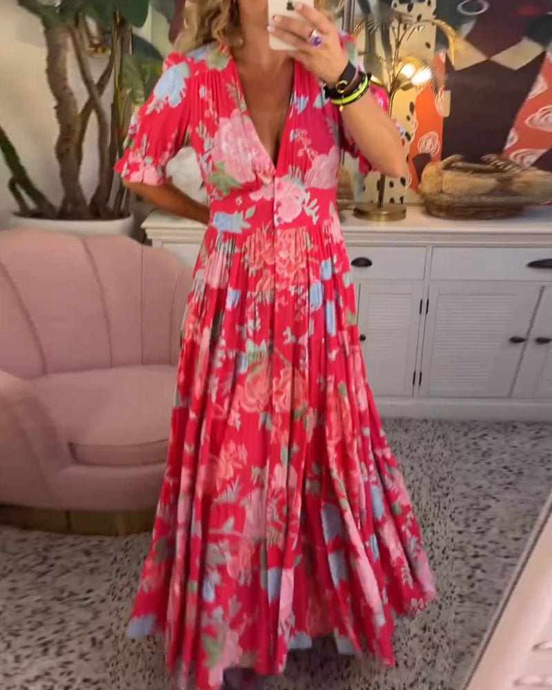 Anni Blumen A-Linien Kleid