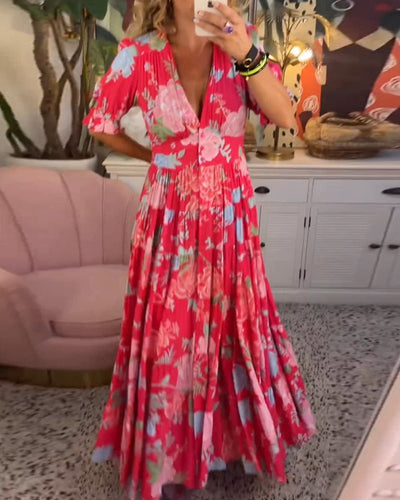 Anni Blumen A-Linien Kleid