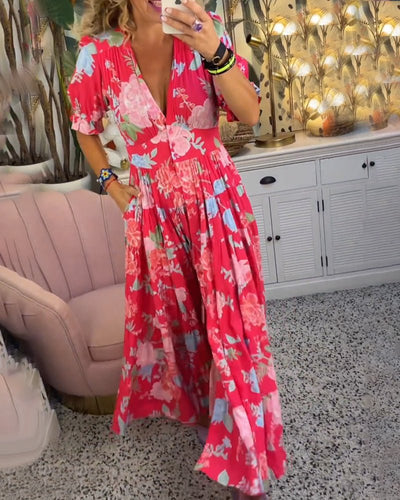 Anni Blumen A-Linien Kleid