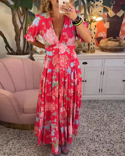 Anni Blumen A-Linien Kleid