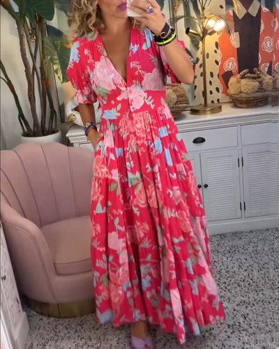 Anni Blumen A-Linien Kleid